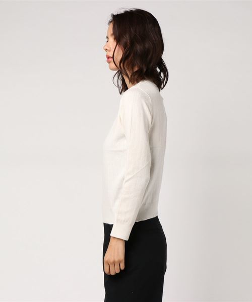 WEGO(ウィゴー)の「WEGO/ワイドリブUネックニット(ニット/セーター・レディース・ブラック/オフホワイト/ブラウン/パープル・FREE)」の5枚目の写真