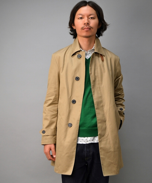 SHIPS（シップス）の「SC: コットン/ボンディング ステンカラーコート（ステンカラーコート・メンズ・コバルトブルー/その他/ベージュ・LARGE/X-LARGE/SMALL/MEDIUM）」の2枚目の写真