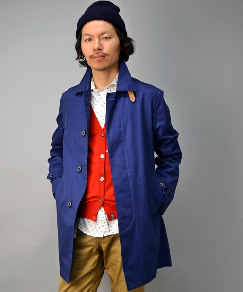 SHIPS（シップス）の「SC: コットン/ボンディング ステンカラーコート（ステンカラーコート・メンズ・コバルトブルー/その他/ベージュ・LARGE/X-LARGE/SMALL/MEDIUM）」の3枚目の写真