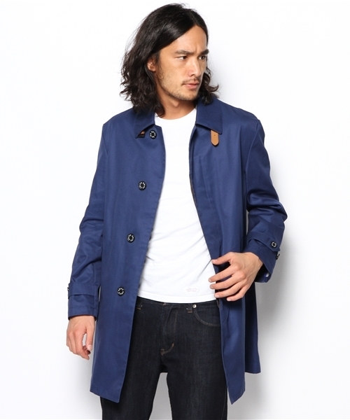 SHIPS（シップス）の「SC: コットン/ボンディング ステンカラーコート（ステンカラーコート・メンズ・コバルトブルー/その他/ベージュ・LARGE/X-LARGE/SMALL/MEDIUM）」の7枚目の写真