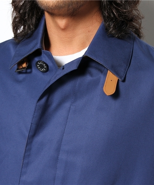 SHIPS（シップス）の「SC: コットン/ボンディング ステンカラーコート（ステンカラーコート・メンズ・コバルトブルー/その他/ベージュ・LARGE/X-LARGE/SMALL/MEDIUM）」の8枚目の写真