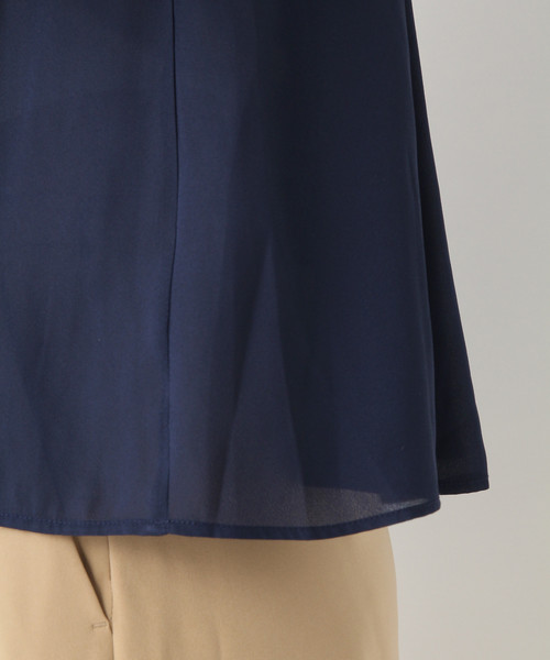 GLOBAL WORK(グローバルワーク)の「【DRESS】ミニフリルスタンドブラウス/813027(シャツ/ブラウス・レディース・ホワイト/ネイビー・MEDIUM/LARGE)」の10枚目の写真
