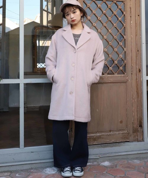 styling/シャギーチェスターコートモカ