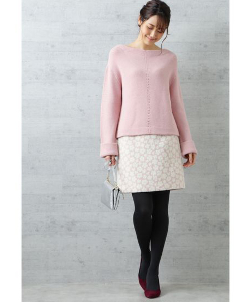 NATURAL BEAUTY BASIC（ナチュラルビューティーベーシック）の「ラメフラワージャガードスカート（スカート・レディース・ピンク系その他/ブルー系その他6・SMALL/MEDIUM/X-SMALL）」の9枚目の写真