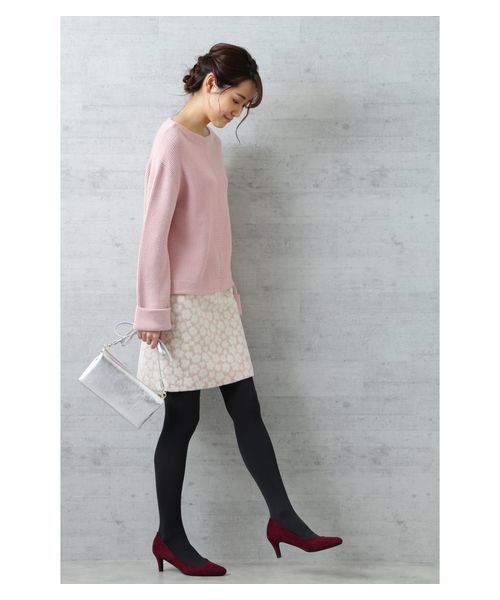 NATURAL BEAUTY BASIC（ナチュラルビューティーベーシック）の「ラメフラワージャガードスカート（スカート・レディース・ピンク系その他/ブルー系その他6・SMALL/MEDIUM/X-SMALL）」の11枚目の写真