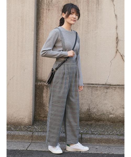 AMERICAN HOLIC（アメリカンホリック）の「・サス付ワイドパンツ（その他パンツ・レディース・その他8/ハウンドトゥース/ブラウン系その他4・M/L）」の8枚目の写真