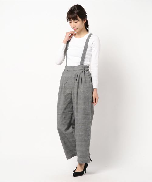 AMERICAN HOLIC（アメリカンホリック）の「・サス付ワイドパンツ（その他パンツ・レディース・その他8/ハウンドトゥース/ブラウン系その他4・M/L）」の15枚目の写真