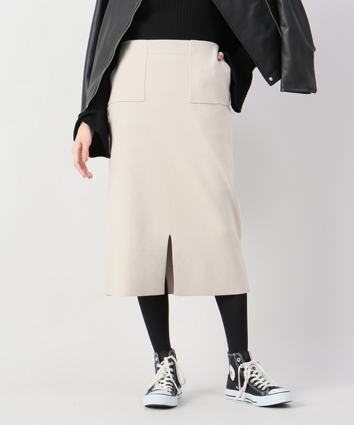 JOINT WORKS（ジョイントワークス）の「マシンウォッシュソウバリタイトスカート（スカート・レディース・ライトグレー/ブラック/パープル・FREE）」の2枚目の写真