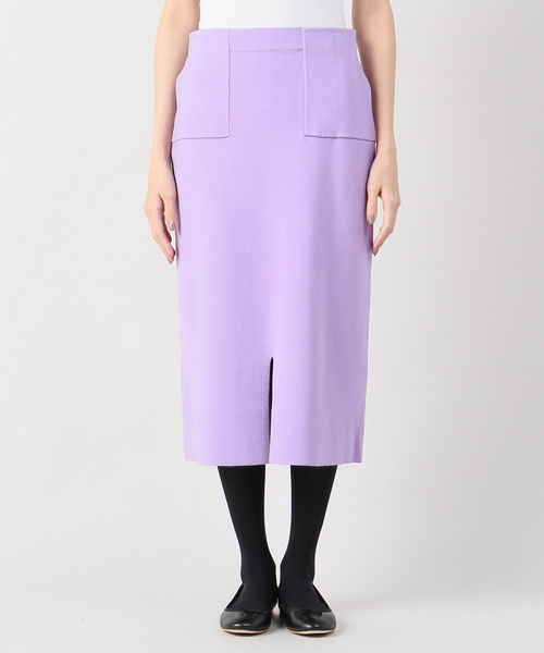 JOINT WORKS（ジョイントワークス）の「マシンウォッシュソウバリタイトスカート（スカート・レディース・ライトグレー/ブラック/パープル・FREE）」の6枚目の写真