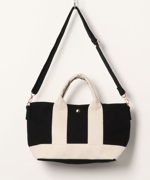 AMERICAN HOLIC（アメリカンホリック）の「5col.2WAYミニトート（トートバッグ・レディース・ブラック/ベージュ/サックスブルー/ゴールド/ホワイト系その他3・FREE）」の2枚目の写真