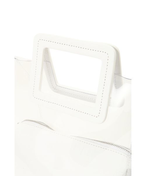 NATURAL BEAUTY BASIC（ナチュラルビューティーベーシック）の「【andGIRL 4月号掲載】クリアコンビトートバッグ（トートバッグ・レディース・ホワイト/ブラウン・ﾌﾘ-）」の14枚目の写真