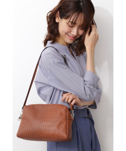 NATURAL BEAUTY BASIC（ナチュラルビューティーベーシック）の「【andGIRL 4月号掲載】クリアコンビトートバッグ（トートバッグ・レディース・ホワイト/ブラウン・ﾌﾘ-）」の9枚目の写真