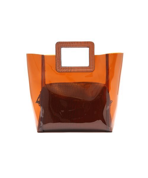 NATURAL BEAUTY BASIC（ナチュラルビューティーベーシック）の「【andGIRL 4月号掲載】クリアコンビトートバッグ（トートバッグ・レディース・ホワイト/ブラウン・ﾌﾘ-）」の15枚目の写真