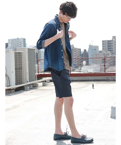 CRAFT STANDARD BOUTIQUE（クラフトスタンダードブティック）の「ドロストイージーショートパンツ2 ○（その他パンツ・メンズ・ネイビー/その他5/その他7/ストライプ/ブルー系その他4/ブルー系その他5・L/LL/M/S）」の8枚目の写真