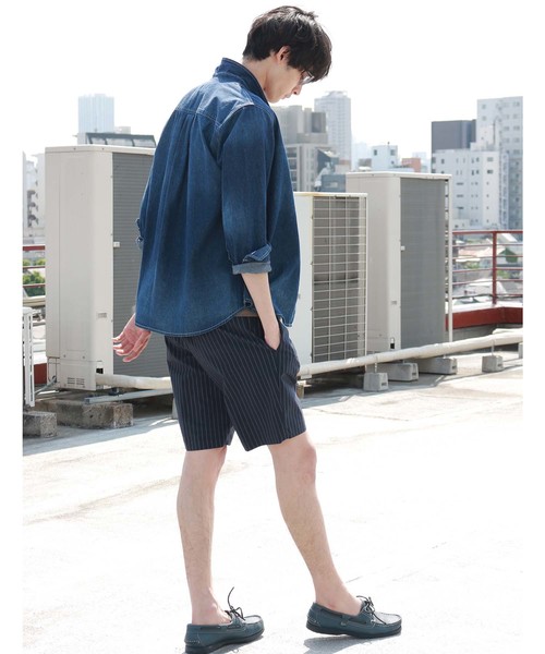 CRAFT STANDARD BOUTIQUE（クラフトスタンダードブティック）の「ドロストイージーショートパンツ2 ○（その他パンツ・メンズ・ネイビー/その他5/その他7/ストライプ/ブルー系その他4/ブルー系その他5・L/LL/M/S）」の7枚目の写真