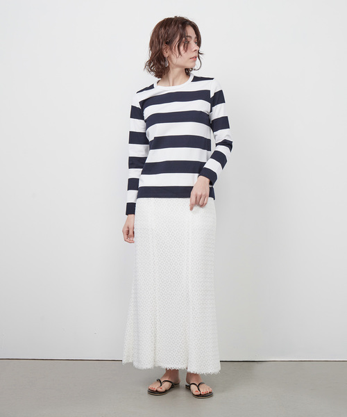 ZOZO（ゾゾ）の「太ボーダー長袖Tシャツ[WOMEN]（Tシャツ/カットソー・レディース・ホワイト×ネイビー/ホワイト×ブラック・マルチサイズ）」の15枚目の写真