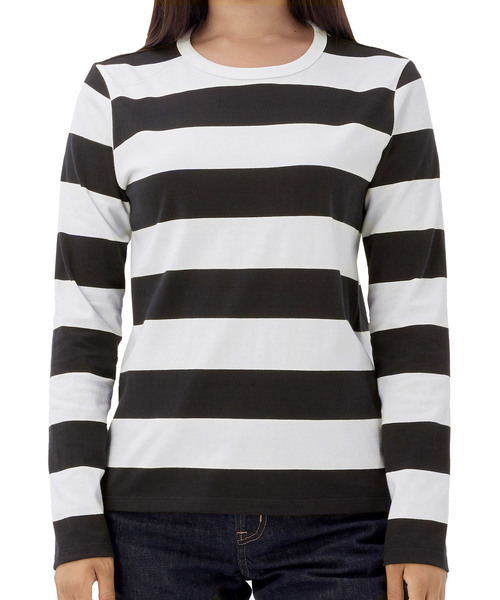 ZOZO（ゾゾ）の「太ボーダー長袖Tシャツ[WOMEN]（Tシャツ/カットソー・レディース・ホワイト×ネイビー/ホワイト×ブラック・マルチサイズ）」の10枚目の写真