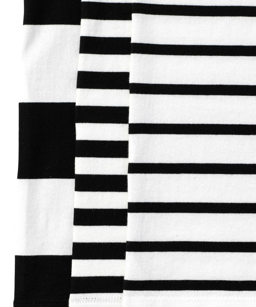 ZOZO（ゾゾ）の「太ボーダー長袖Tシャツ[WOMEN]（Tシャツ/カットソー・レディース・ホワイト×ネイビー/ホワイト×ブラック・マルチサイズ）」の3枚目の写真