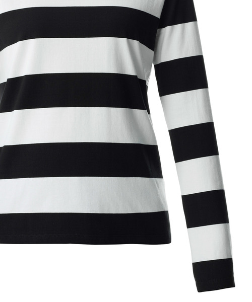 ZOZO（ゾゾ）の「太ボーダー長袖Tシャツ[WOMEN]（Tシャツ/カットソー・レディース・ホワイト×ネイビー/ホワイト×ブラック・マルチサイズ）」の14枚目の写真