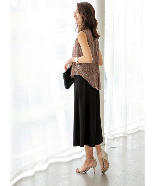 STYLE DELI(スタイルデリ)の「【Made in JAPAN】麻調ミディ丈ワイドパンツ(その他パンツ・レディース・ブラック・SMALL/MEDIUM)」の6枚目の写真