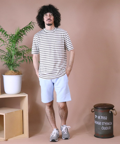 Healthknit(ヘルスニット)の「【 Healthknit / ヘルスニット 】 # ボーダーモックネック半袖Tシャツ 6406 SIP(Tシャツ/カットソー・メンズ・ダークネイビー/ブルー/ネイビー/グレー/カーキ・SMALL/MEDIUM/LARGE)」の10枚目の写真