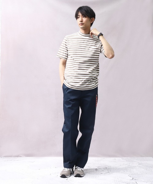 Healthknit(ヘルスニット)の「【 Healthknit / ヘルスニット 】 # ボーダーモックネック半袖Tシャツ 6406 SIP(Tシャツ/カットソー・メンズ・ダークネイビー/ブルー/ネイビー/グレー/カーキ・SMALL/MEDIUM/LARGE)」の20枚目の写真