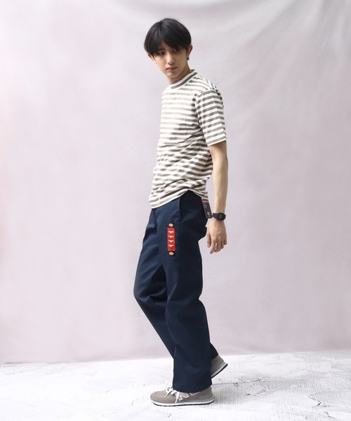 Healthknit(ヘルスニット)の「【 Healthknit / ヘルスニット 】 # ボーダーモックネック半袖Tシャツ 6406 SIP(Tシャツ/カットソー・メンズ・ダークネイビー/ブルー/ネイビー/グレー/カーキ・SMALL/MEDIUM/LARGE)」の19枚目の写真