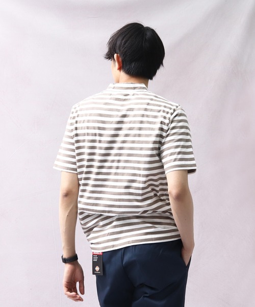 Healthknit(ヘルスニット)の「【 Healthknit / ヘルスニット 】 # ボーダーモックネック半袖Tシャツ 6406 SIP(Tシャツ/カットソー・メンズ・ダークネイビー/ブルー/ネイビー/グレー/カーキ・SMALL/MEDIUM/LARGE)」の18枚目の写真