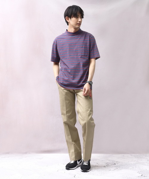 Healthknit(ヘルスニット)の「【 Healthknit / ヘルスニット 】 # ボーダーモックネック半袖Tシャツ 6406 SIP(Tシャツ/カットソー・メンズ・ダークネイビー/ブルー/ネイビー/グレー/カーキ・SMALL/MEDIUM/LARGE)」の16枚目の写真