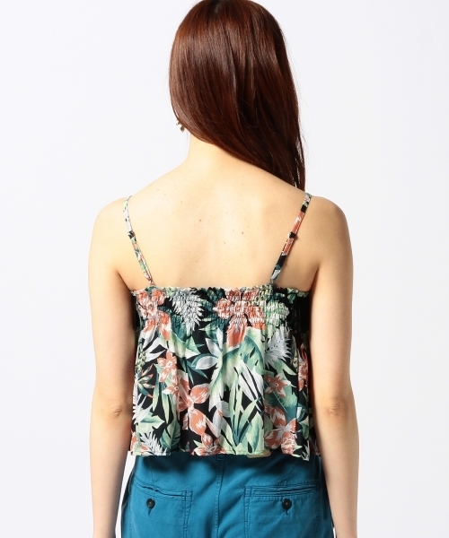 Another Edition（アナザーエディション）の「AE アロハPRNT フリンジ CAMI（キャミソール・レディース・ベージュ/ネイビー・フリー）」の7枚目の写真