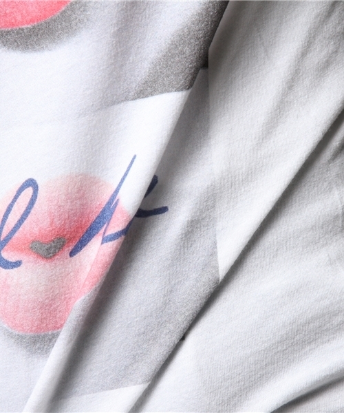 ROSE BUD(ローズバッド)の「(CAMERON HAWAII) 10005-00-456 LIPS BOATNECK TEE(Tシャツ/カットソー・レディース・ホワイト/ピンク・SMALL)」の3枚目の写真