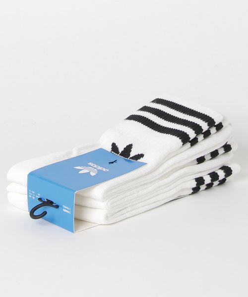 adidas（アディダス）の「adidas アディダス / 3足組み ミッドカットソックス 靴下（ソックス/靴下・メンズ・ホワイト×ブラック・27-29）」の5枚目の写真