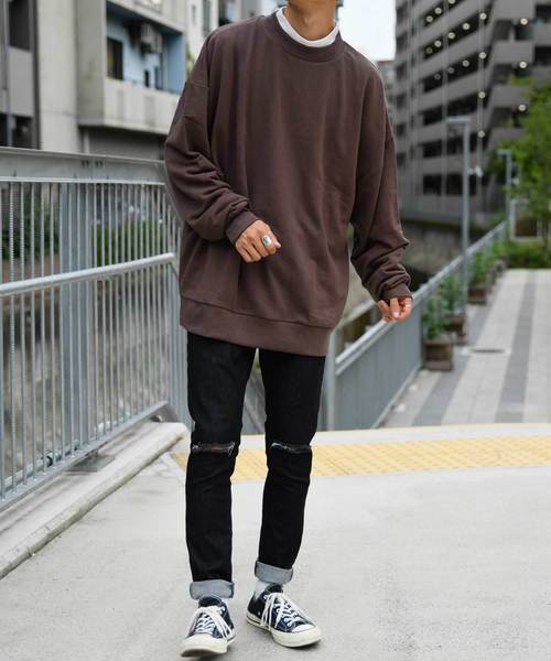 kutir（クティール）の「ウルトラルーズシルエットスウェット（スウェット・メンズ・ブラック/ダークブラウン/ベージュ/グリーン・MEDIUM/LARGE）」の12枚目の写真