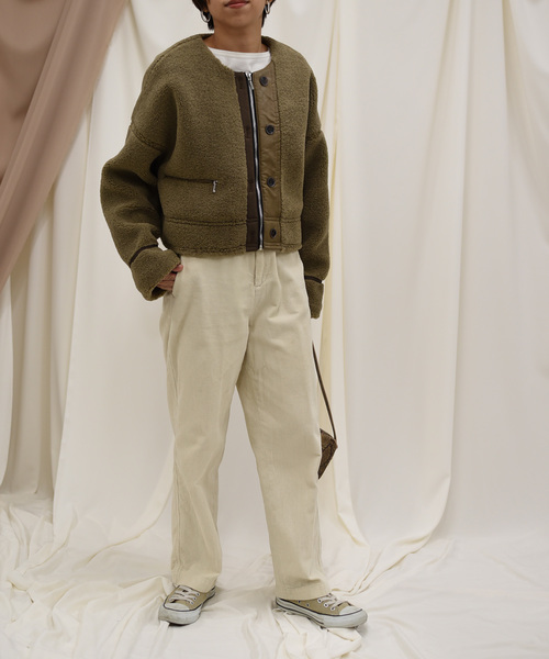 Eimee Law（エイミーロウ）の「【Eimee Law】ボア＆キルトレイヤードコート（その他アウター・レディース・モカ/ライトベージュ・38）」の4枚目の写真