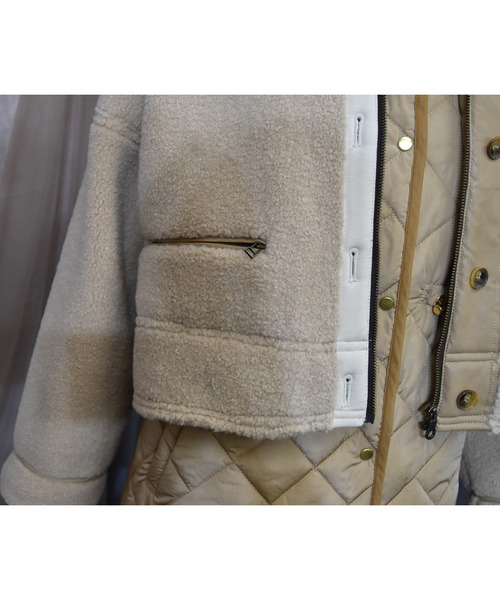 Eimee Law（エイミーロウ）の「【Eimee Law】ボア＆キルトレイヤードコート（その他アウター・レディース・モカ/ライトベージュ・38）」の10枚目の写真