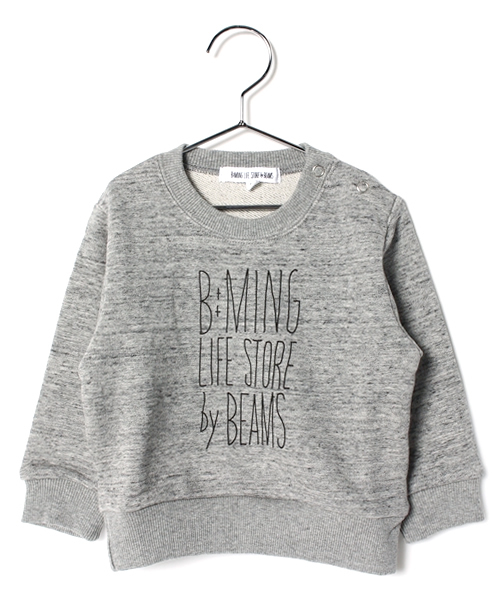 B:MING by BEAMS（ビーミングバイビームス）の「【ビーミング by ビームス / TOMPKINS 裏毛クルー】（スウェット・キッズ・グレー/ネイビー・80/90/100/110/120/130/140/150）」の3枚目の写真