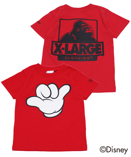 XLARGE KIDS（エクストララージキッズ）の「【Disney（ディズニー）】S/S TEE HANG LOOSE（Tシャツ/カットソー・キッズ・ホワイト/ブラック/アッシュ/レッド・4T/5T/6T/7T/8T）」の4枚目の写真