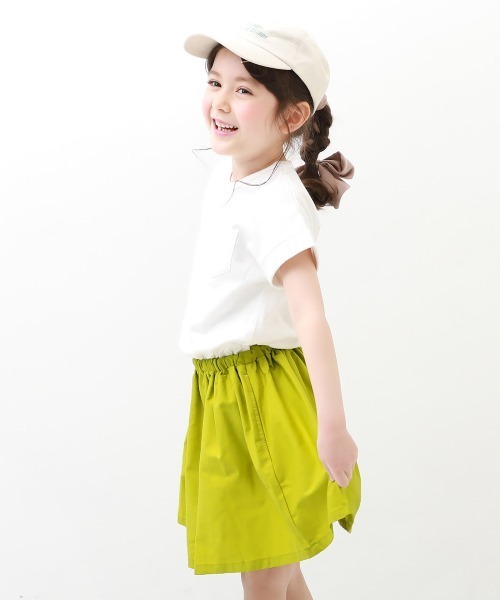 devirock（デビロック）の「半袖ドッキングワンピース（ワンピース・キッズ・オレンジ系その他/グリーン系その他/ピンク系その他/イエロー系その他/ライトブラウン/ワイン/スミクロ/パープル系その他/カーキ/ブラック/ライトベージュ/ベージュ/ブラウン/ラベンダー/グレー系その他/ピンク系その他2/サックスブルー/ブルーグレー/グレー系その他2・130cm/160cm/110cm/80ｃｍ/120cm/150cm/140cm/90cm/100cm）」の15枚目の写真