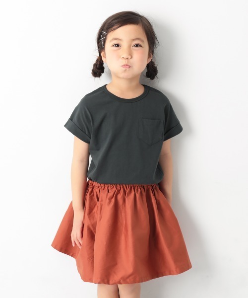 devirock（デビロック）の「半袖ドッキングワンピース（ワンピース・キッズ・オレンジ系その他/グリーン系その他/ピンク系その他/イエロー系その他/ライトブラウン/ワイン/スミクロ/パープル系その他/カーキ/ブラック/ライトベージュ/ベージュ/ブラウン/ラベンダー/グレー系その他/ピンク系その他2/サックスブルー/ブルーグレー/グレー系その他2・130cm/160cm/110cm/80ｃｍ/120cm/150cm/140cm/90cm/100cm）」の19枚目の写真