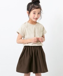 半袖ドッキングワンピース