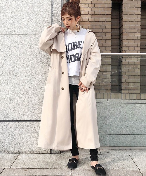 FREE'S MART(フリーズマート)の「◆抜け襟トレンチコート(トレンチコート)」|ホワイト