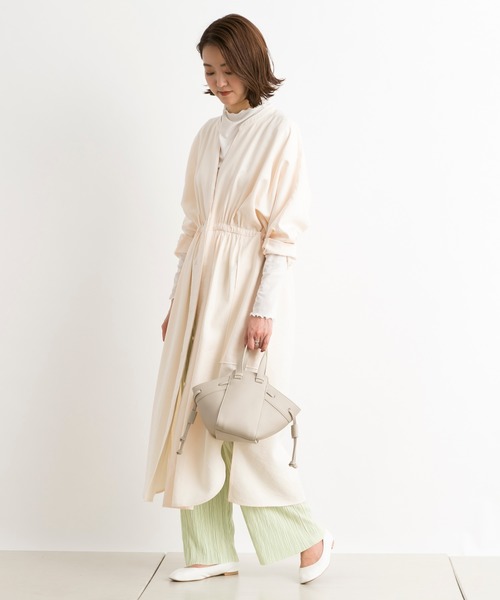 DouDou（ドゥドゥ）の「ランダムプリーツパンツ（その他パンツ・レディース・オフホワイト/ライム/ピンク/ベージュ/グレー・FREE）」の19枚目の写真