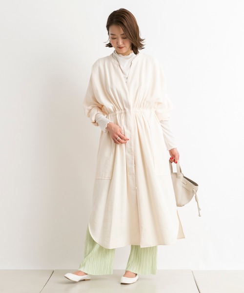 DouDou（ドゥドゥ）の「ランダムプリーツパンツ（その他パンツ・レディース・オフホワイト/ライム/ピンク/ベージュ/グレー・FREE）」の20枚目の写真