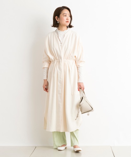 DouDou（ドゥドゥ）の「ランダムプリーツパンツ（その他パンツ・レディース・オフホワイト/ライム/ピンク/ベージュ/グレー・FREE）」の18枚目の写真