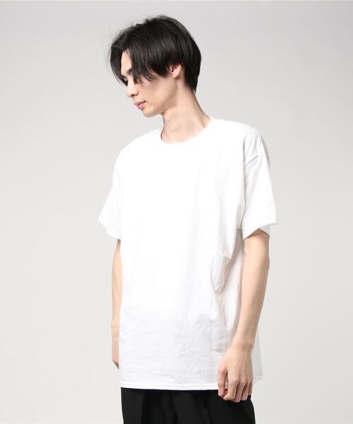 Champion(チャンピオン)の「【Champion/チャンピオン】(UN)6oz. SHORT-SLEEVE T-SHIRT(Tシャツ/カットソー・メンズ・チャコール/グリーン/オートミール/ネイビー/グレー/イエロー/オレンジ/マルーン/ホワイト/ブルー/ブラック/レッド/パープル・LARGE/SMALL/X-LARGE/XXX-LARGE/MEDIUM/XX-LARGE)」の2枚目の写真