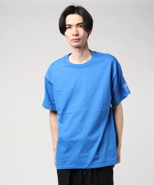 Champion(チャンピオン)の「【Champion/チャンピオン】(UN)6oz. SHORT-SLEEVE T-SHIRT(Tシャツ/カットソー・メンズ・チャコール/グリーン/オートミール/ネイビー/グレー/イエロー/オレンジ/マルーン/ホワイト/ブルー/ブラック/レッド/パープル・LARGE/SMALL/X-LARGE/XXX-LARGE/MEDIUM/XX-LARGE)」の8枚目の写真