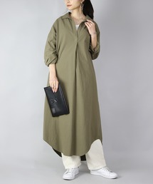 and it_ | スキッパー&ベーシック長袖ロングシャツワンピース(ワンピース)