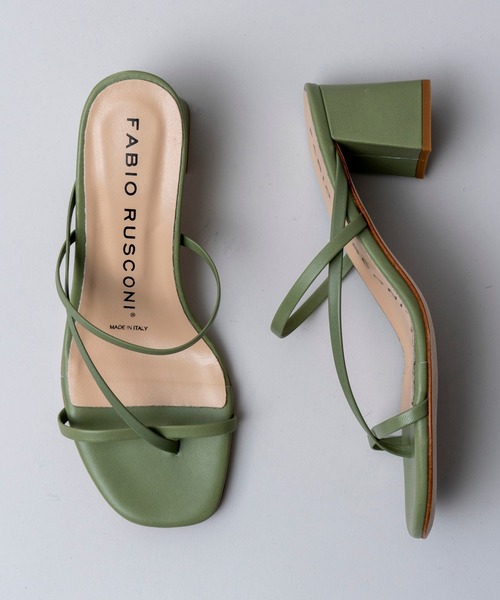 FABIO RUSCONI(ファビオルスコーニ)の「FABIO RUSCONI/ファビオ ルスコーニ ナローストラップサンダル【MAISON SPECIAL/メゾンスペシャル】(サンダル・レディース・グリーン/ブルー/オレンジ・23.5/24.5)」の2枚目の写真