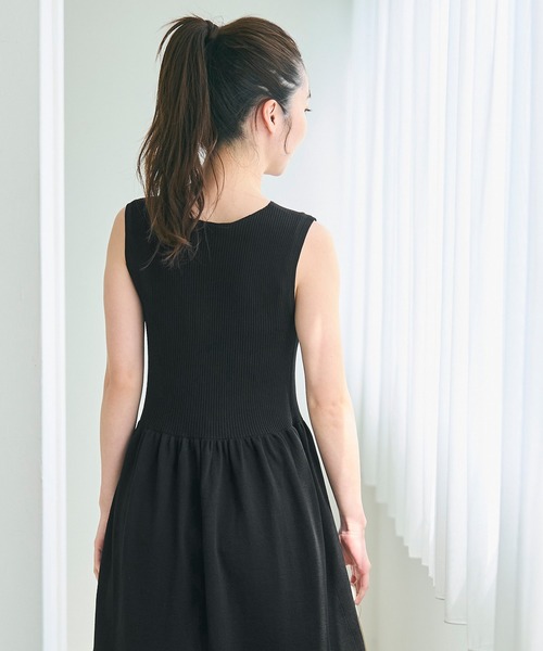 coca（coca）（コカ）の「【WEB限定セール】＼新色追加／ボートネックサマーニットワンピース（ワンピース・レディース・ブラック/グレイッシュベージュ/イエロー/ブラウン/ライトグリーン・ONE SIZE/M/L）」の21枚目の写真