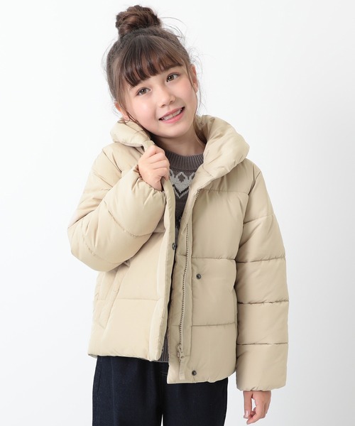 devirock（デビロック）の「女児中綿ジャケット（ダウンジャケット/コート・キッズ・ワイン/ベージュ/ラベンダー/ネイビー/チャコール・80ｃｍ/150cm/110cm/140cm/90cm/100cm/160cm/130cm/120cm）」の3枚目の写真